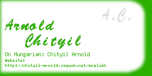 arnold chityil business card